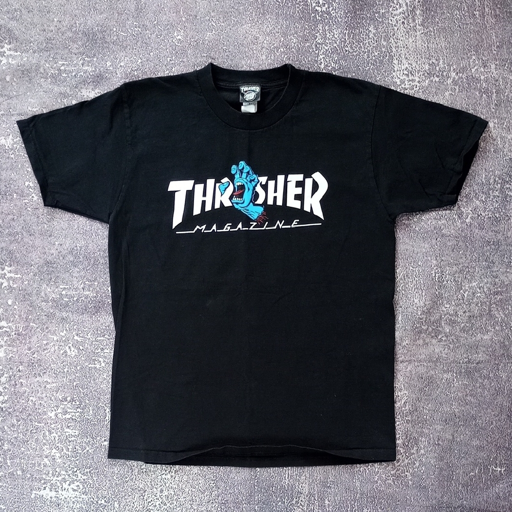 Thrasher MAGAZINE SCREAMING HAND  Black Men's T-Shirt